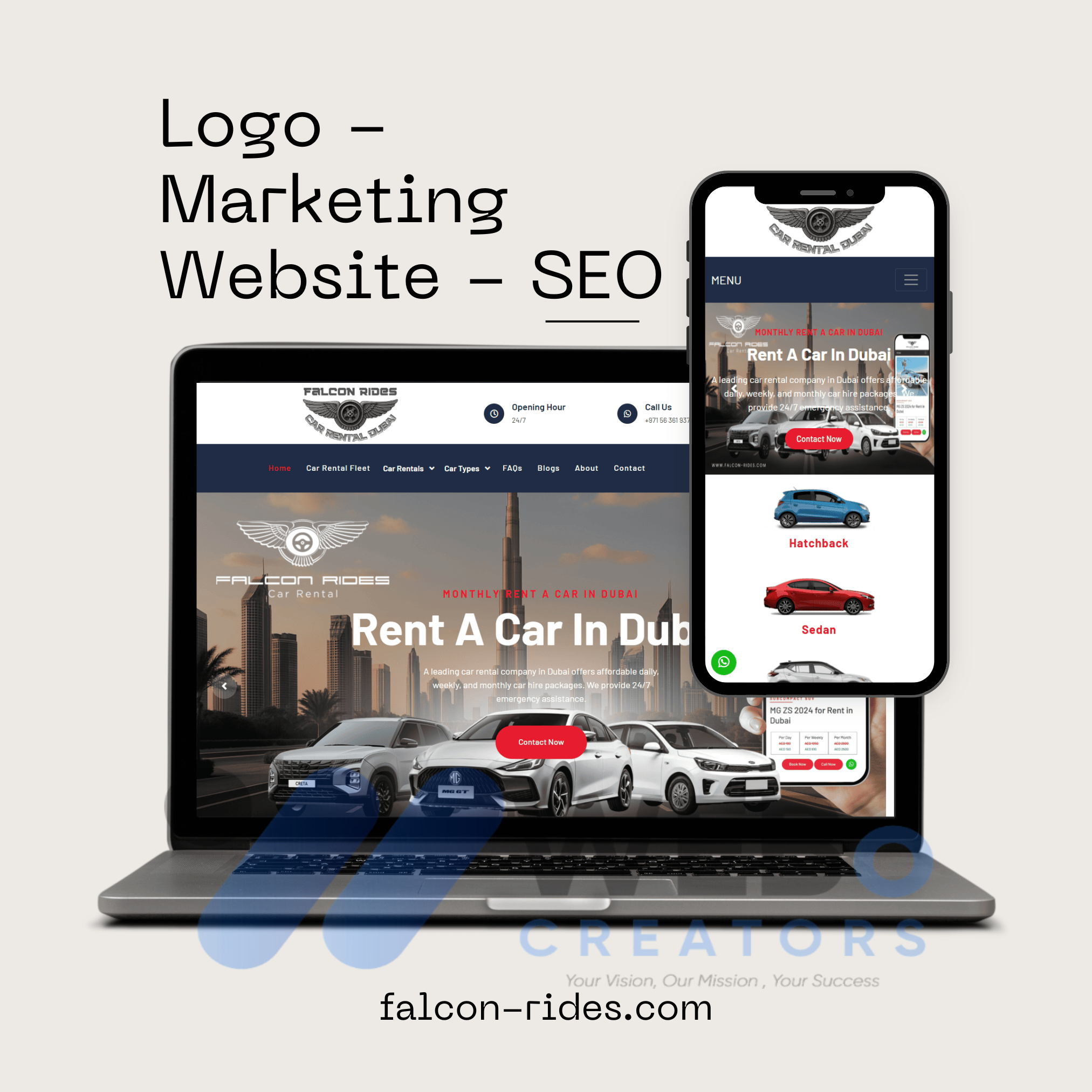 Custom CMS Development for Falcon Rides transportation business